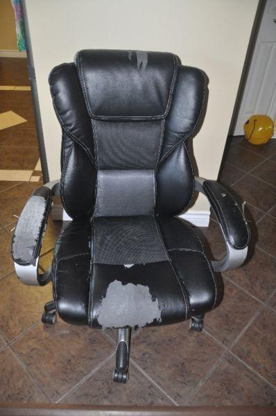 Black leather chair
