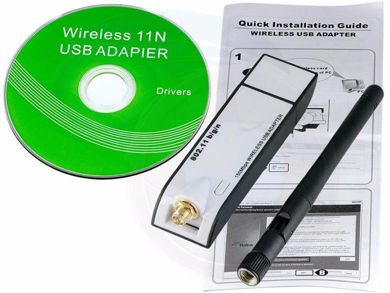 150Mbps 802.13b/g/n USB Wireless LAN Adapter WIFI Card w/Antenna