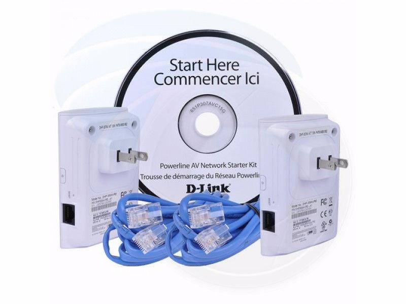 D-Link DHP-307AV Wired 200Mbps Powerline Network Adapter kit