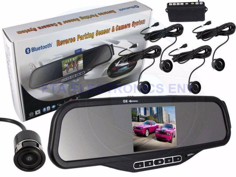 Bluetooth Car Rear View Mirror MP3 and Parking Camera Sensors