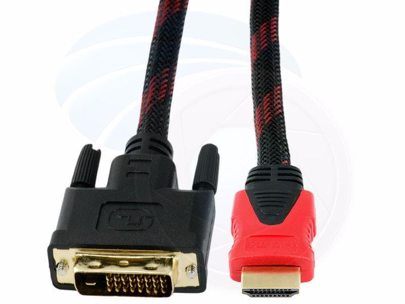 Gold Plated DVI-D 24pin to HDMI Cable for HDTV (6FT)(15FT)