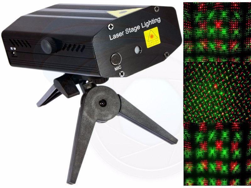 Red and Green Mini Laser Stage Lighting Projector