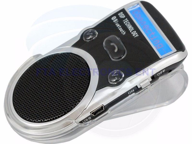 Wireless Solar Powered Voice Dial Bluetooth Handsfree Car Kit