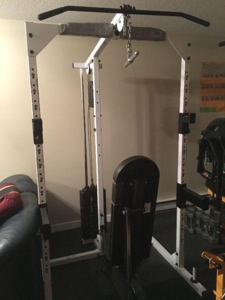 Squat rack with Bench