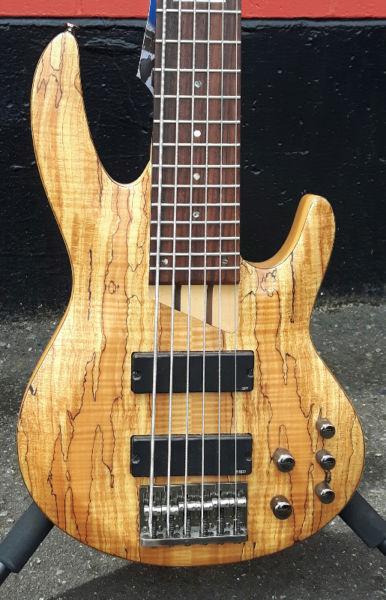 Used ESP LTD 6 String Bass Guitar Spalted Maple