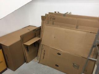 Flattened Cardboard boxes & Packing paper for recycling