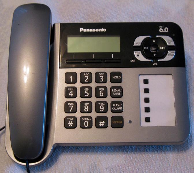 Panasonic KX-TG1061 Corded Phone with Caller ID, NO RF!