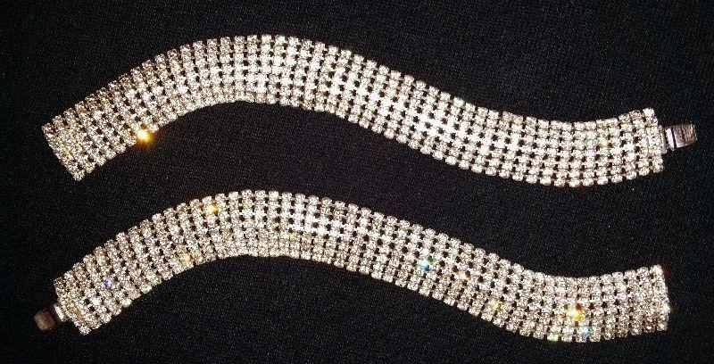 2 Vintage Rhinestone Bracelets - Breathtaking!