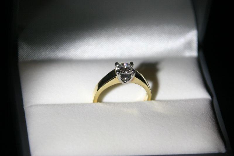 Solitaire engagement ring - never worn