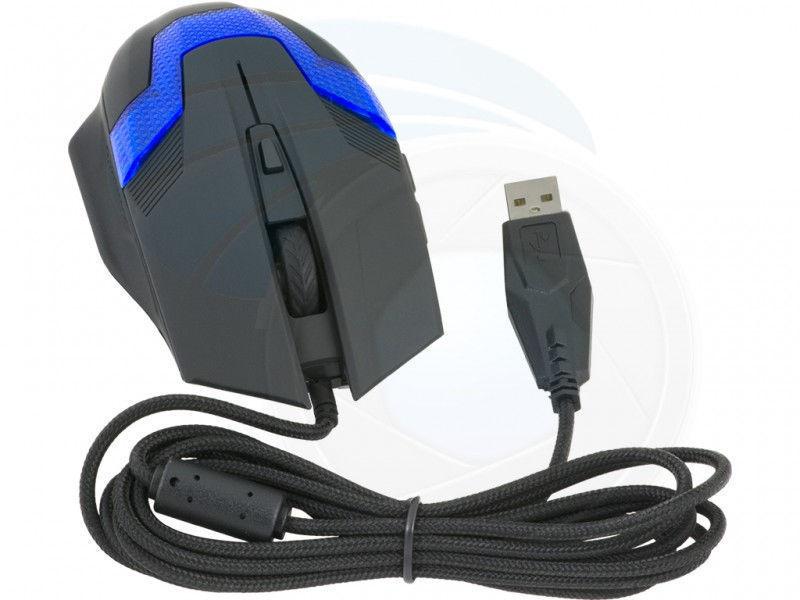 Blue LED 6 Button Optical USB Gaming Wired Mouse for PC Laptop