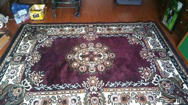 Burgundy rug