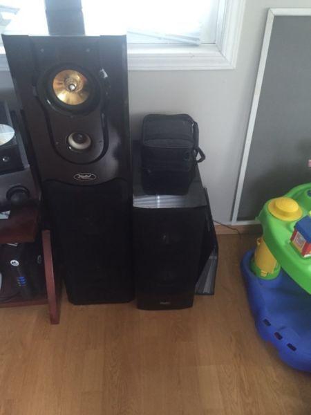Tower speakers and sub