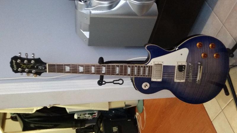 Blue Epiphone Les Paul Guitar