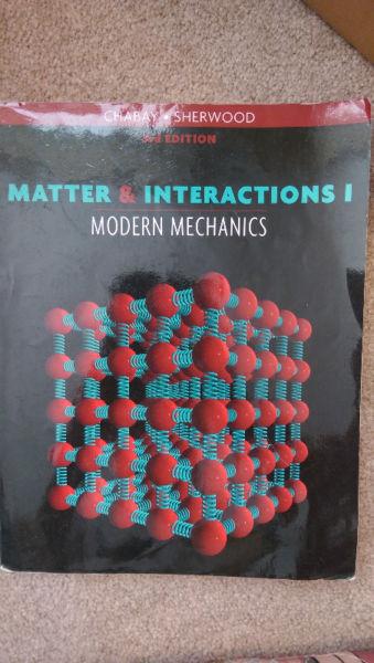 Matter and Interactions I Modern Mechanics 3rd edition