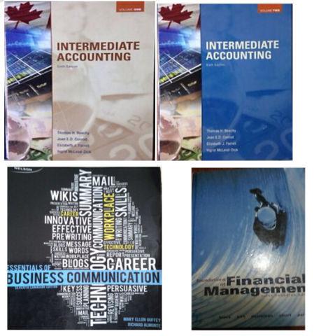 Red River College textbooks, year 1 to year 4 Business Admin