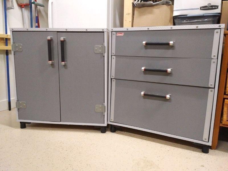 Coleman workbench and storage cabinet