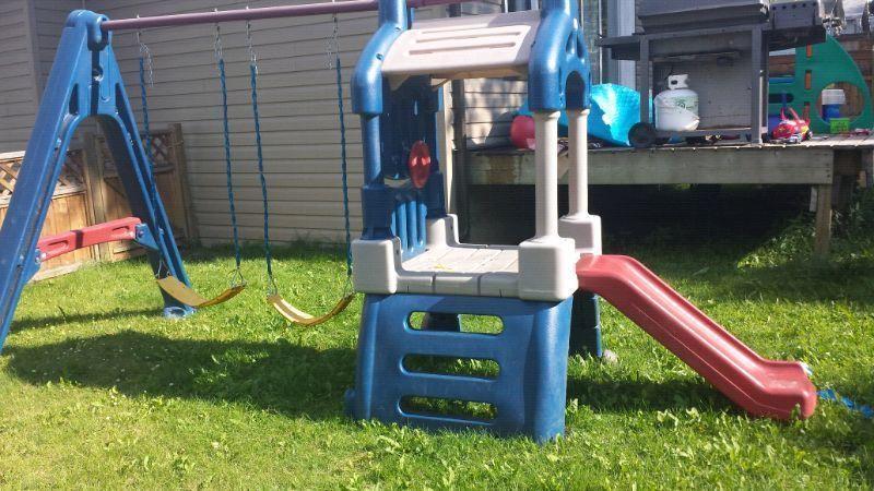 Swing climb and side outdoor play set