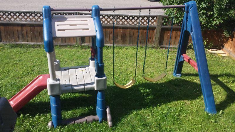 Swing climb and side outdoor play set