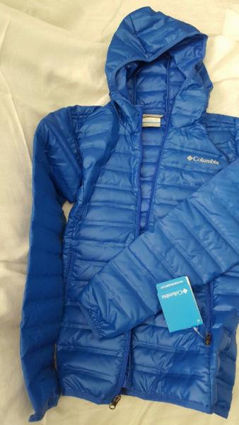 Royal Blue Columbia jacket, new vever worn -tags on $40