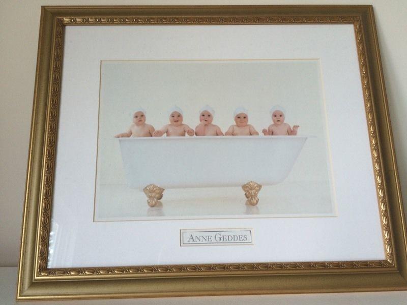Anne Geddes babies in tub print
