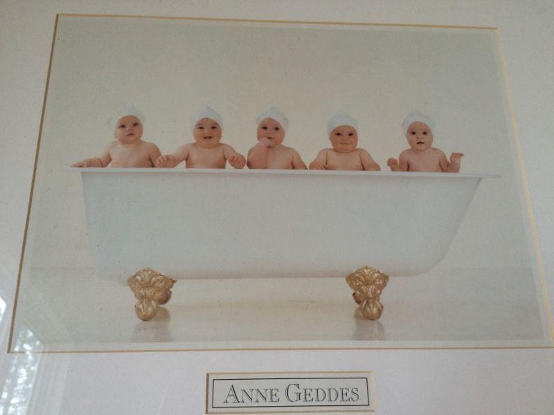 Anne Geddes babies in tub print