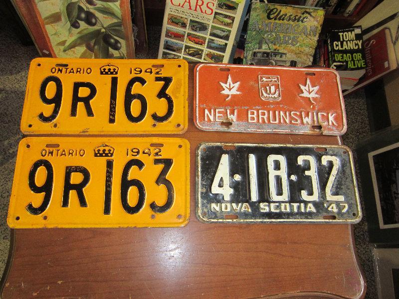 Antique License Plates For Sale