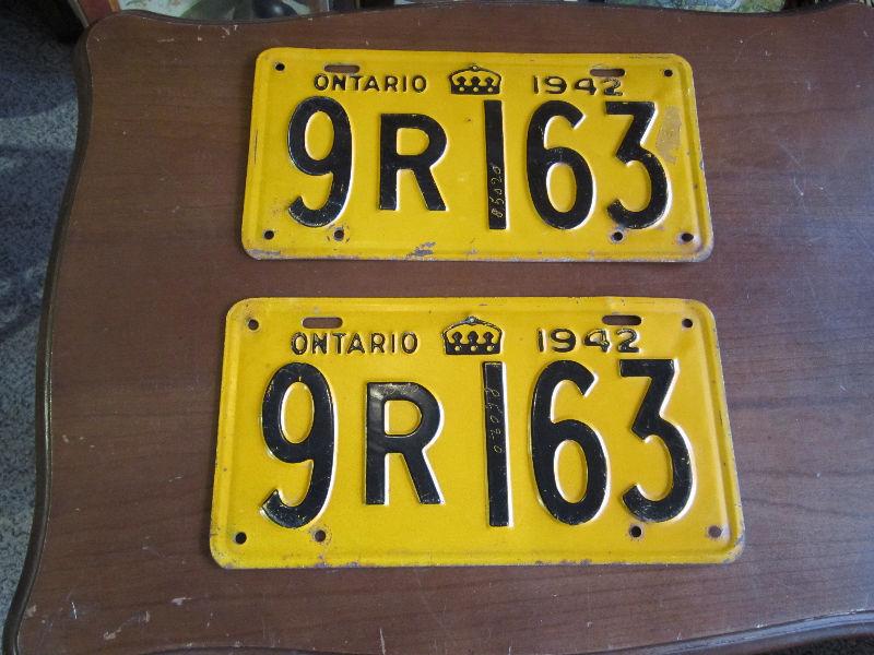 Antique License Plates For Sale