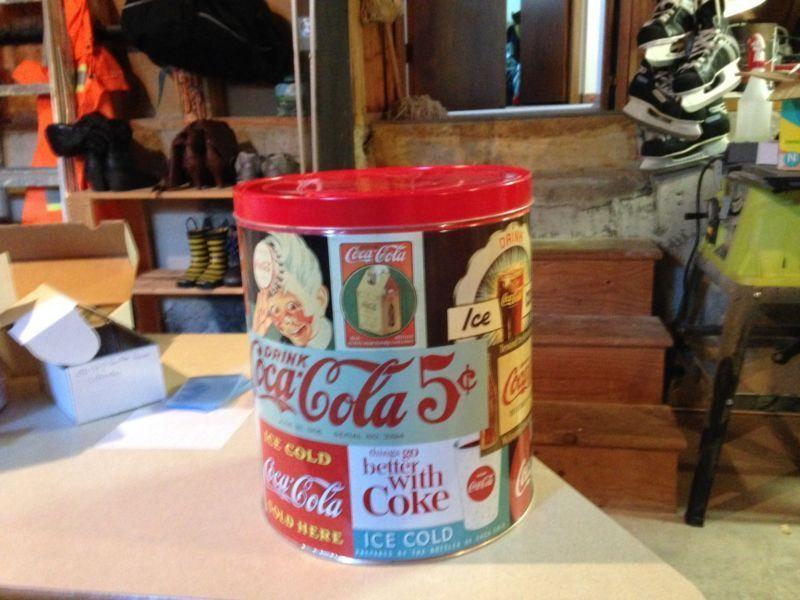 Coca cola steel tin can