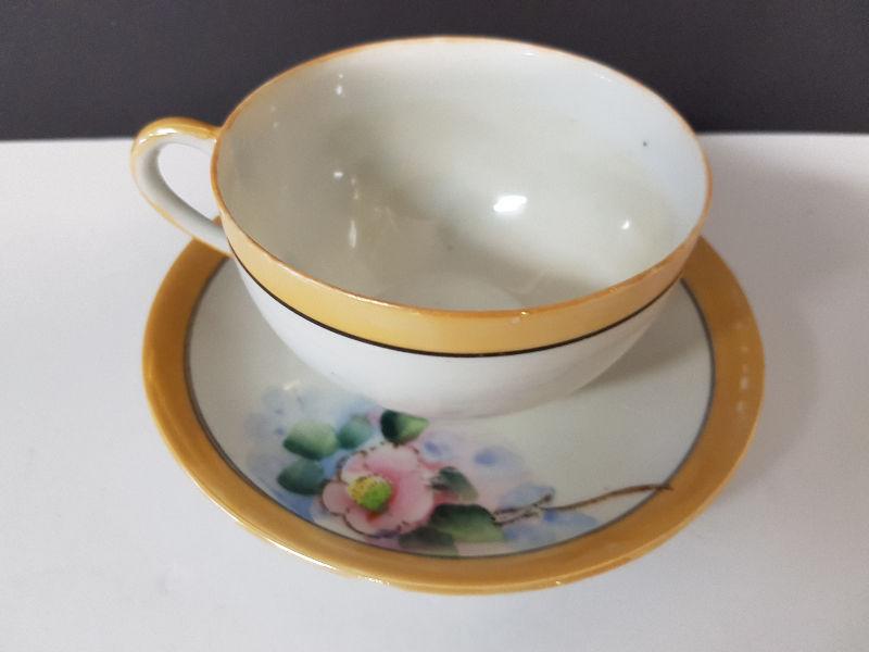 Japan Tea Cup and Saucer with flowers