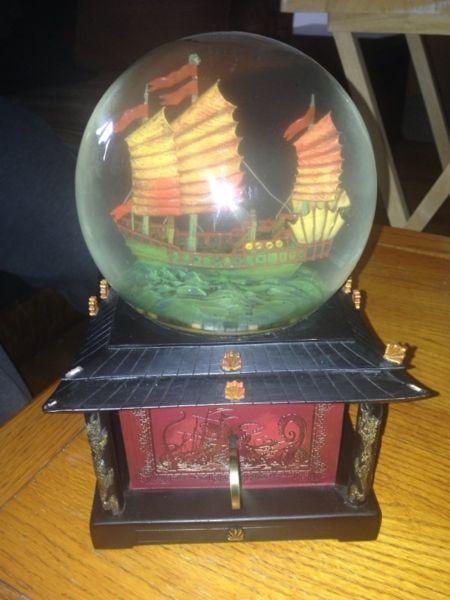 Pirates of the Caribbean The Black Pearl water globe music box