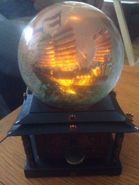Pirates of the Caribbean The Black Pearl water globe music box