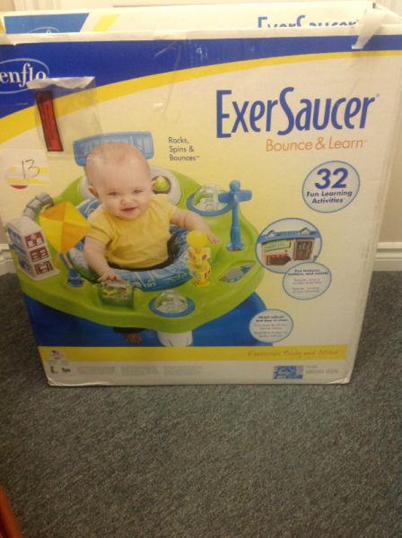 Clean and barely used play exercisers
