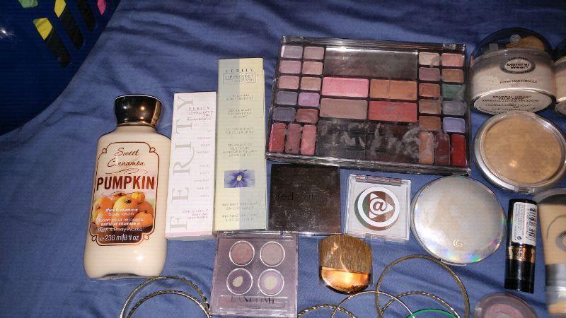 Some used and never used or opened makeup and other girl stuff