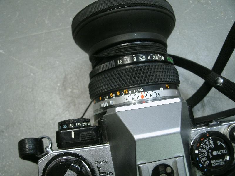 Olympus OM-10 Camera, 2 Lens & Separate Electronic Flash