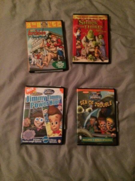 Kids movies $5 each or 4 for $15