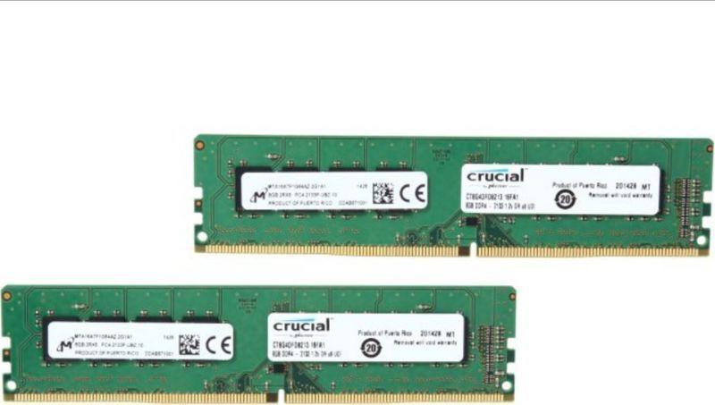 Crucial 16GB (2 x 8GB) 288-Pin DDR4 SDRAM [Opened, Unused]