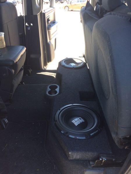 Sony deck, truck subwoofer box, 12