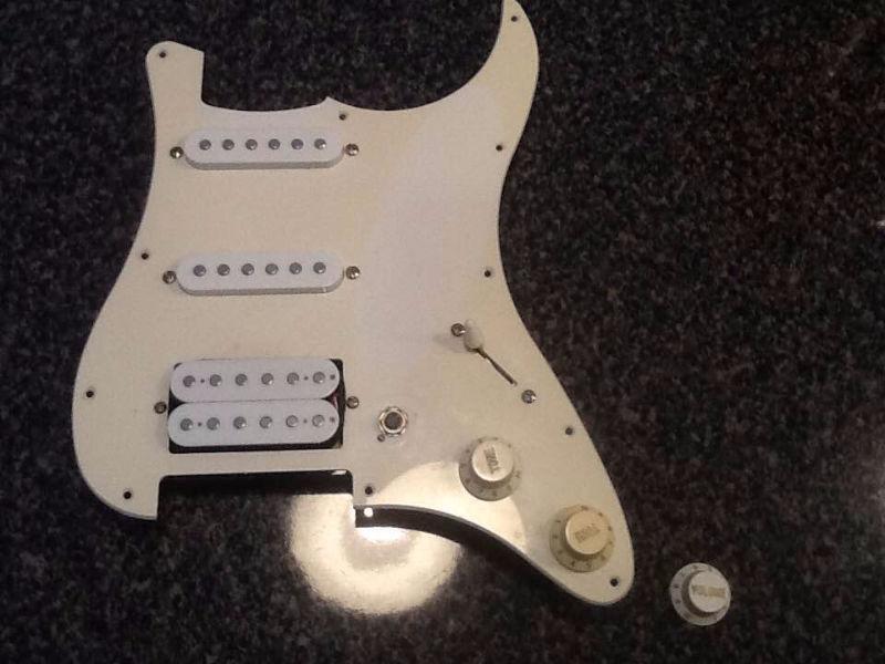 strat pickguard with pickups