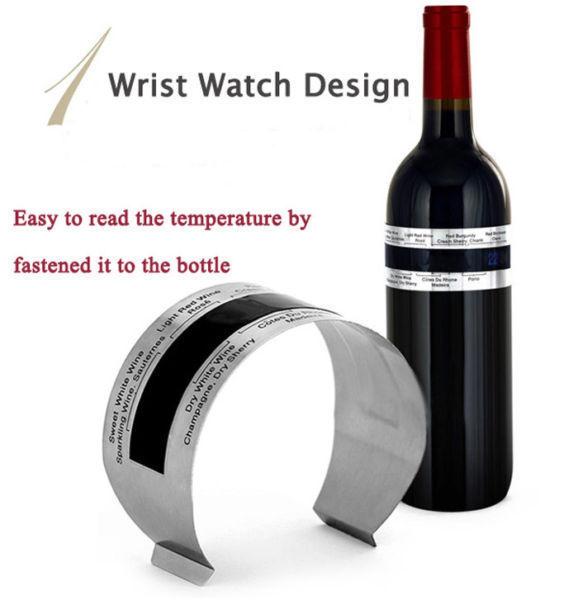 NEW Stainless Steel Wine Bracelet Thermometer - SILVER BEW BNIB