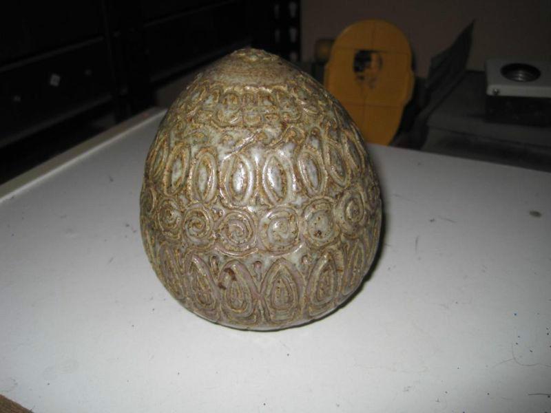 Pottery Egg Accent Piece
