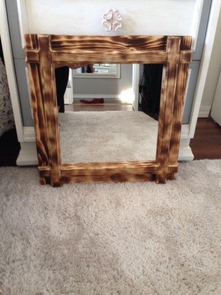 Rustic Hickory Style Handcrafted Wood Picture Frame/Mirror Frame