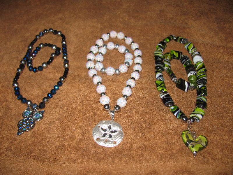 One of a Kind! Hand made jewelry. 3 sets