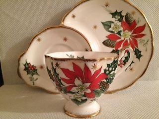 Queen Anne Tea Cup and Saucer/buiscut plate