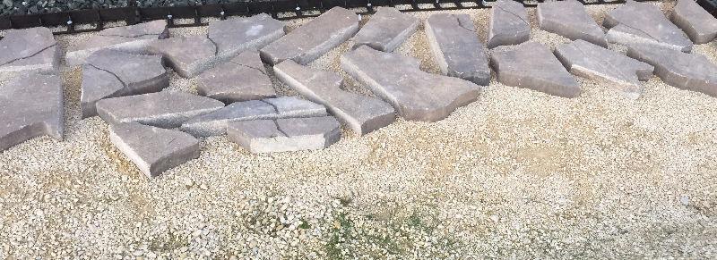 Patio stone cut pieces