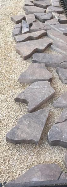 Patio stone cut pieces