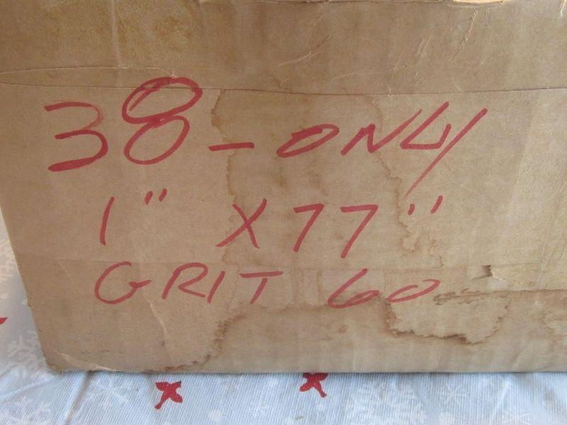 2 BOXES OF 1960s CARBORUNDUM SANDING BELTS $20 EA. SANDPAPER