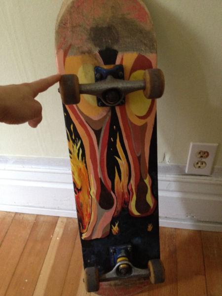 hand painted skate deck