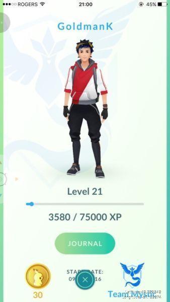 lv 21 Pokemon Go account for sale or LEVEL UP YOUR ACCOUNT!