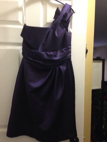 Bridesmaid dress size 10/ purple shoes size 8