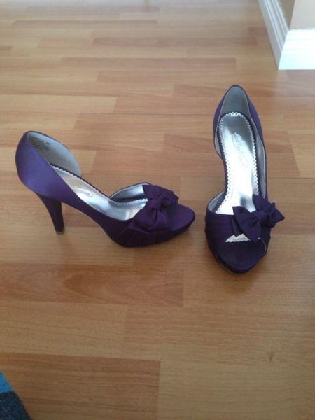 Purple shoes/ bridesmaid dress